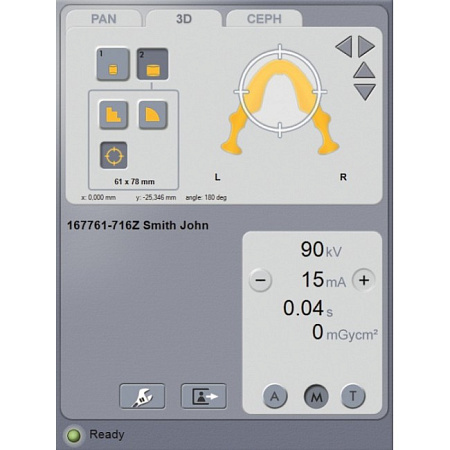 KaVo Pan eXam Plus 3D Ceph (2 датчика) - универсальный датчик Pan/Ceph для панорамной томографии, цефалостат, функция 3D-томографии 6x8 см